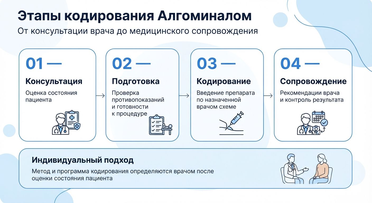 Кодирование препаратом «Алгоминал» в Свирске инфографика